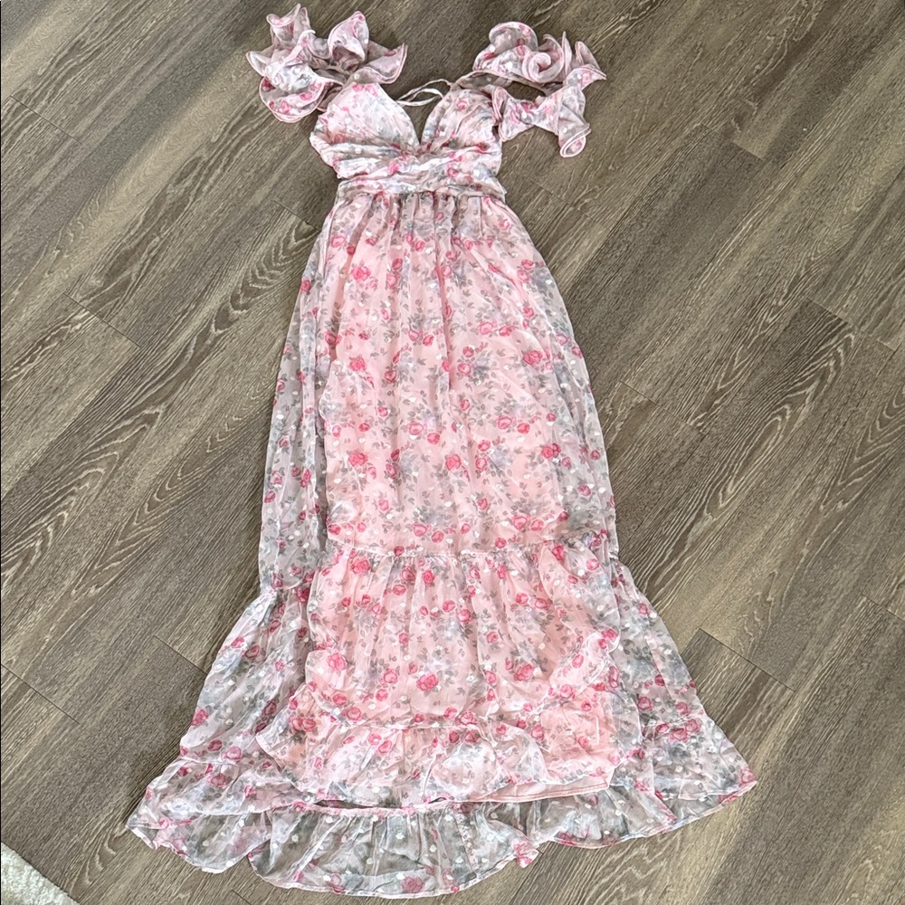 AKIRA Pink Floral Dress